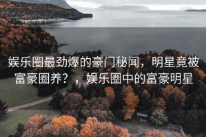 娱乐圈最劲爆的豪门秘闻，明星竟被富豪圈养？，娱乐圈中的富豪明星
